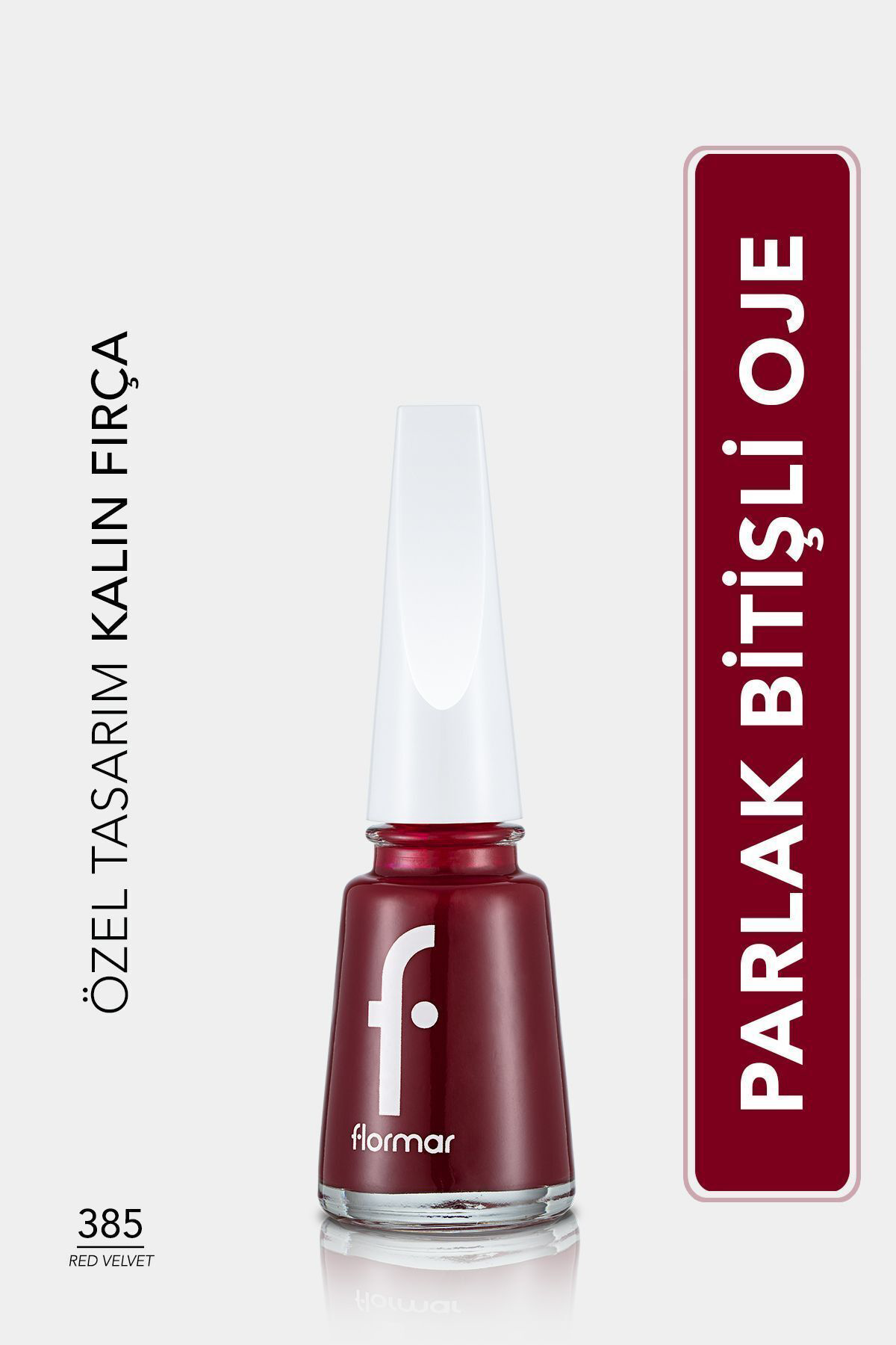 Flormar Klasik Parlak Bitişli Yüksek Pigmentli Oje - Nail Enamel- 385 Red