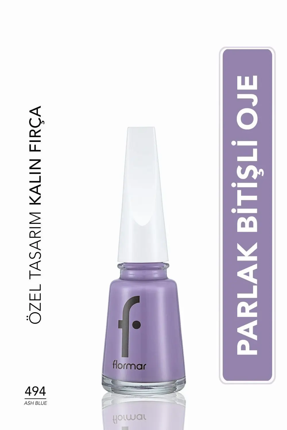 Klasik Parlak Bitişli Yüksek Pigmentli Oje - Nail Enamel -494 Ash