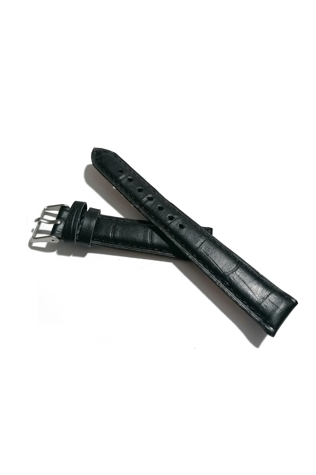 Klasik Saat Deri Kordon Saat Kayışı Siyah - Croco 18 mm (313 )