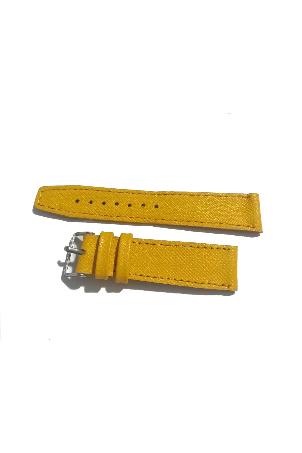 Klasik Saat Kordonu Saat Kayışı SARI 18 mm ( 399 )