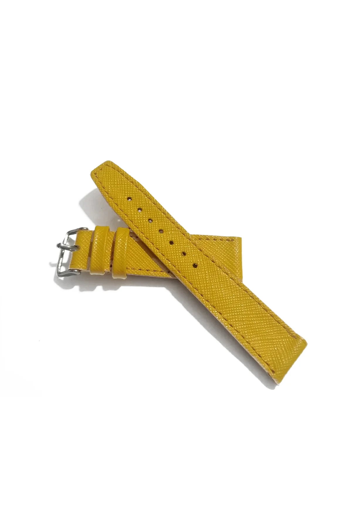 Klasik Saat Kordonu Saat Kayışı SARI 18 mm ( 399 )