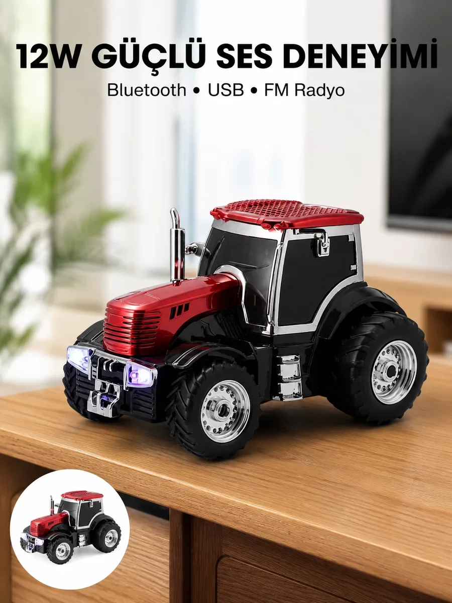 Klasik Tasarımlı 12W Kablosuz Bluetooth Hoparlör - TWS & FM Radyo Desteği