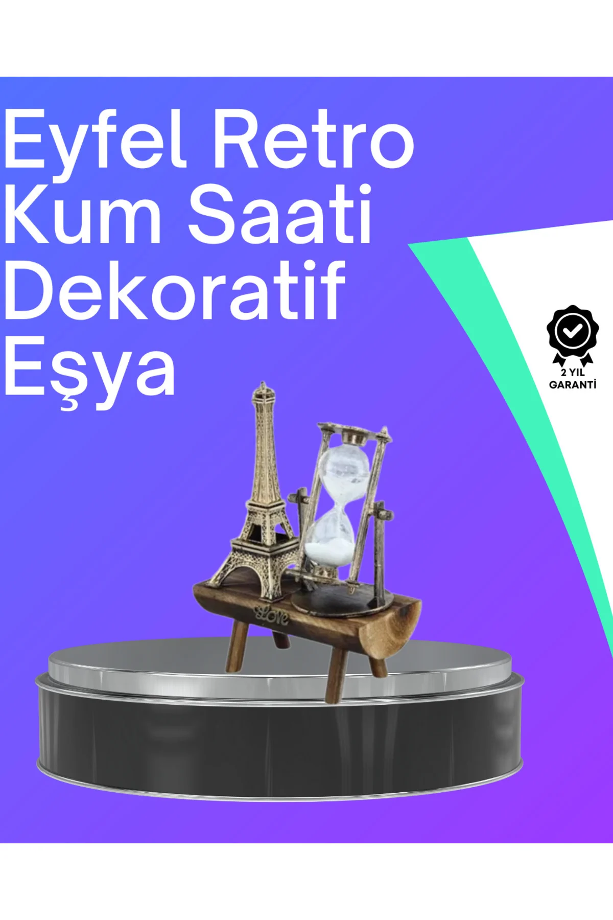 Klasik Tasarımlı Ahşap Kum Saati – Ev Ve Ofis İçin Masaüstü Akses