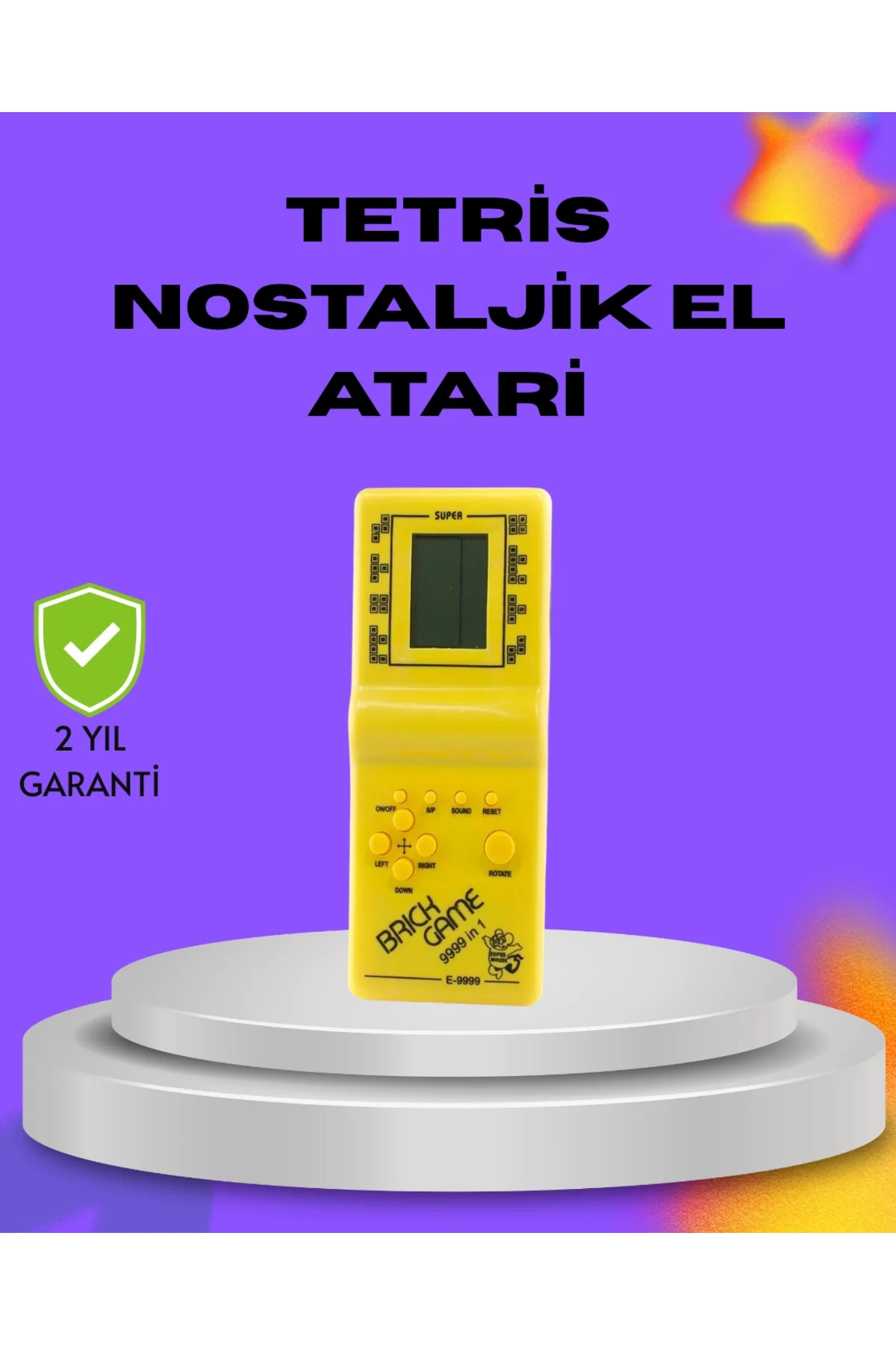 Klasik Tetris Oyunu El Konsolu – Taşınabilir Pil ile Çalışan Retr