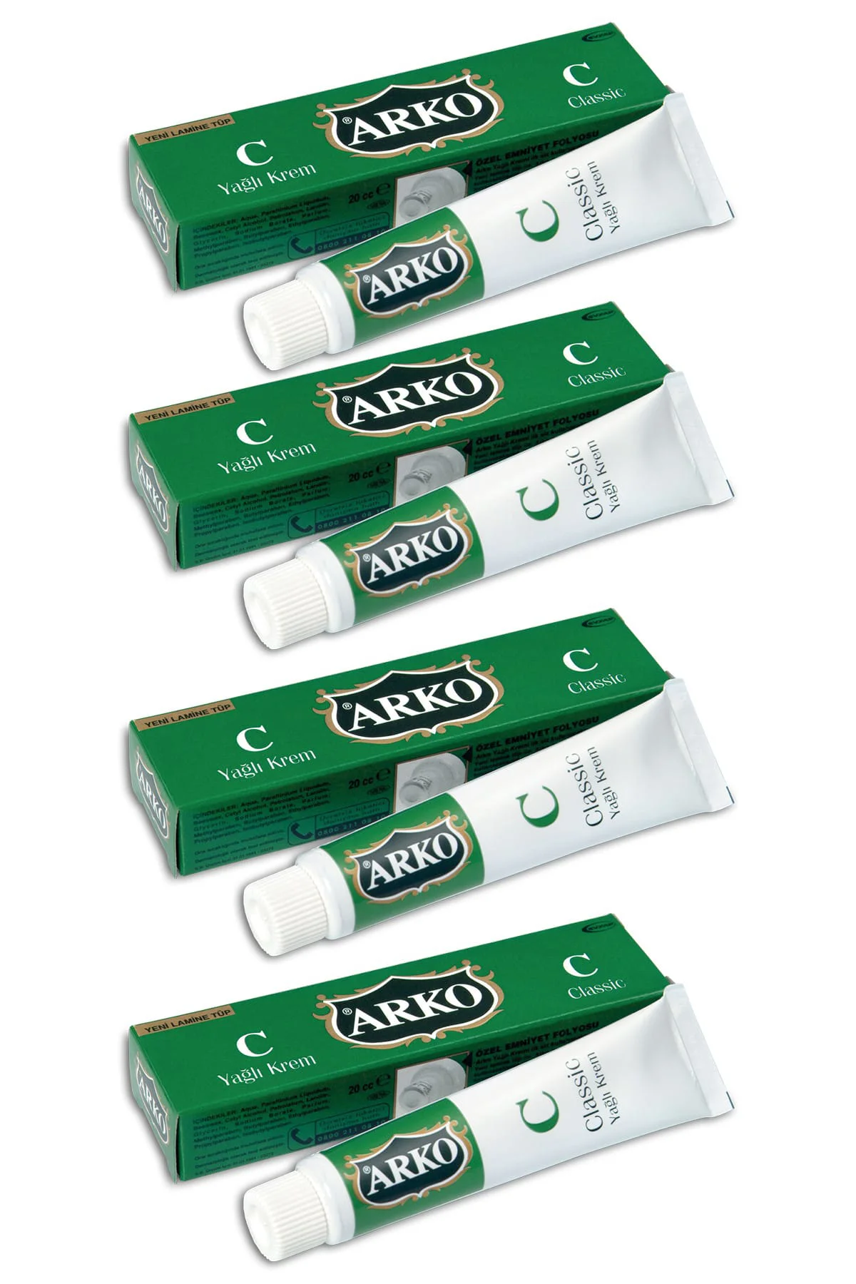 Klasik Yağlı Krem 20 Cc 4'Lü Set