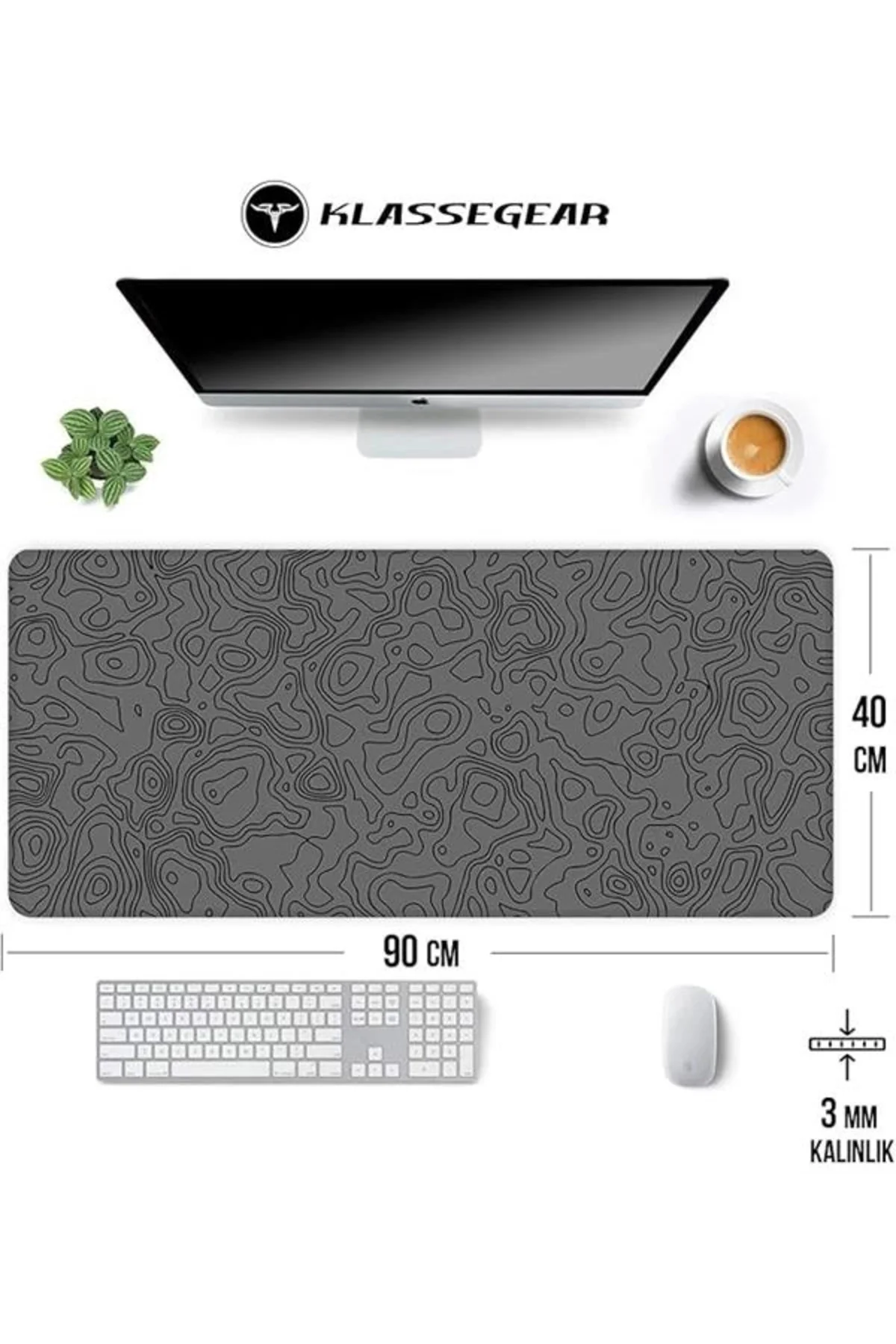 Klasse Pro - 10 Farklı Model Dikişli Kenar 90x40 cm Oyuncu Gaming