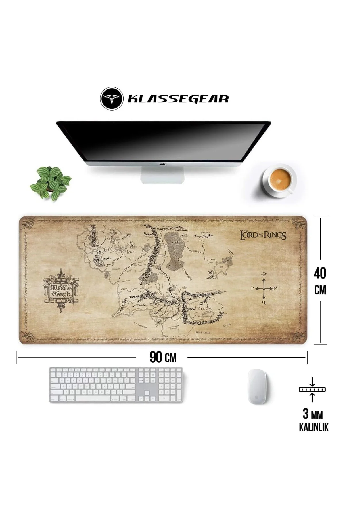 Klasse Pro - 10 Farklı Model Dikişli Kenar 90x40 cm Oyuncu Gaming Mouse Pad (LOTR-Yüzüklerin Ef Klasse Pro - 10 Farklı Model Dikişli Kenar 90x40 cm Oyuncu Gaming Mouse Pad (LOTR-Yüzüklerin Ef