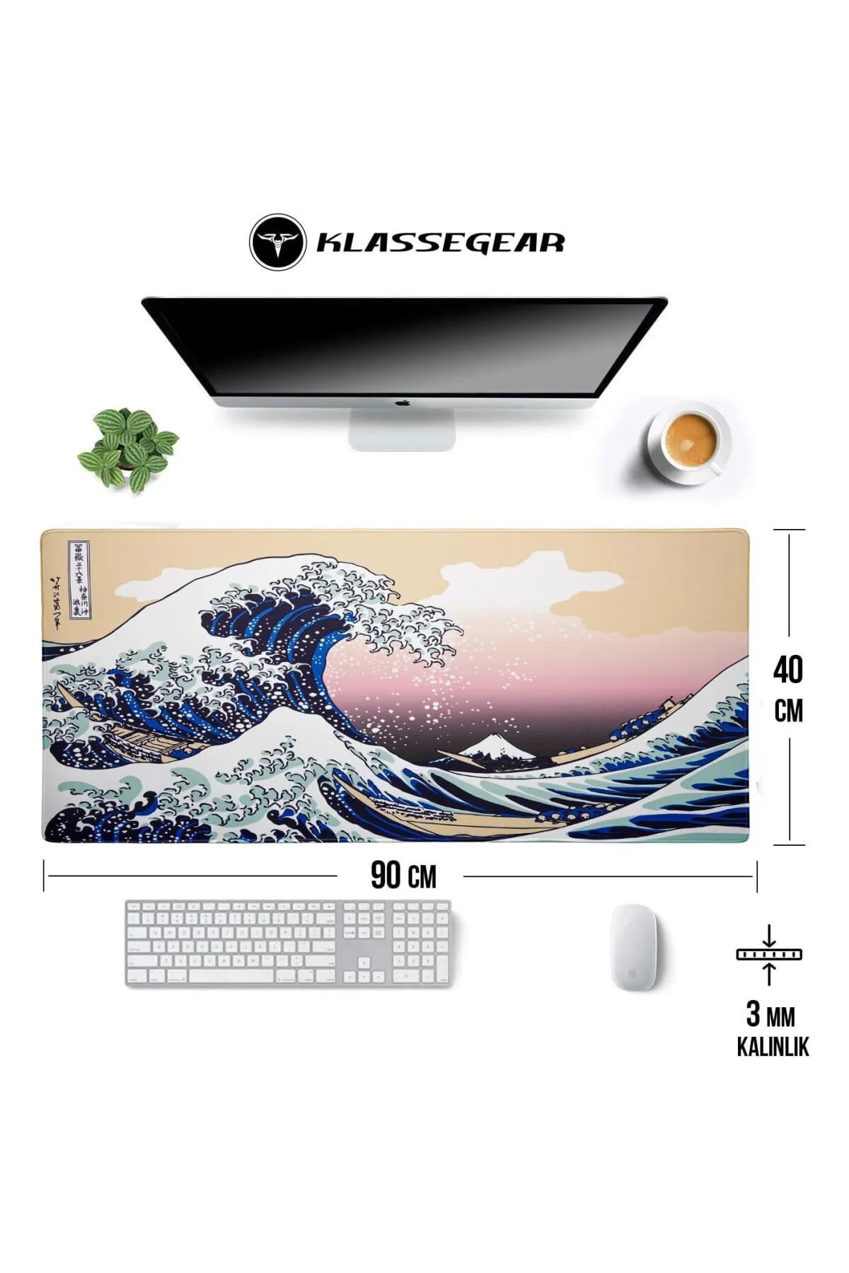 Klasse Pro - 10 Farklı Model Dikişli Kenar 90x40 cm Oyuncu Gaming