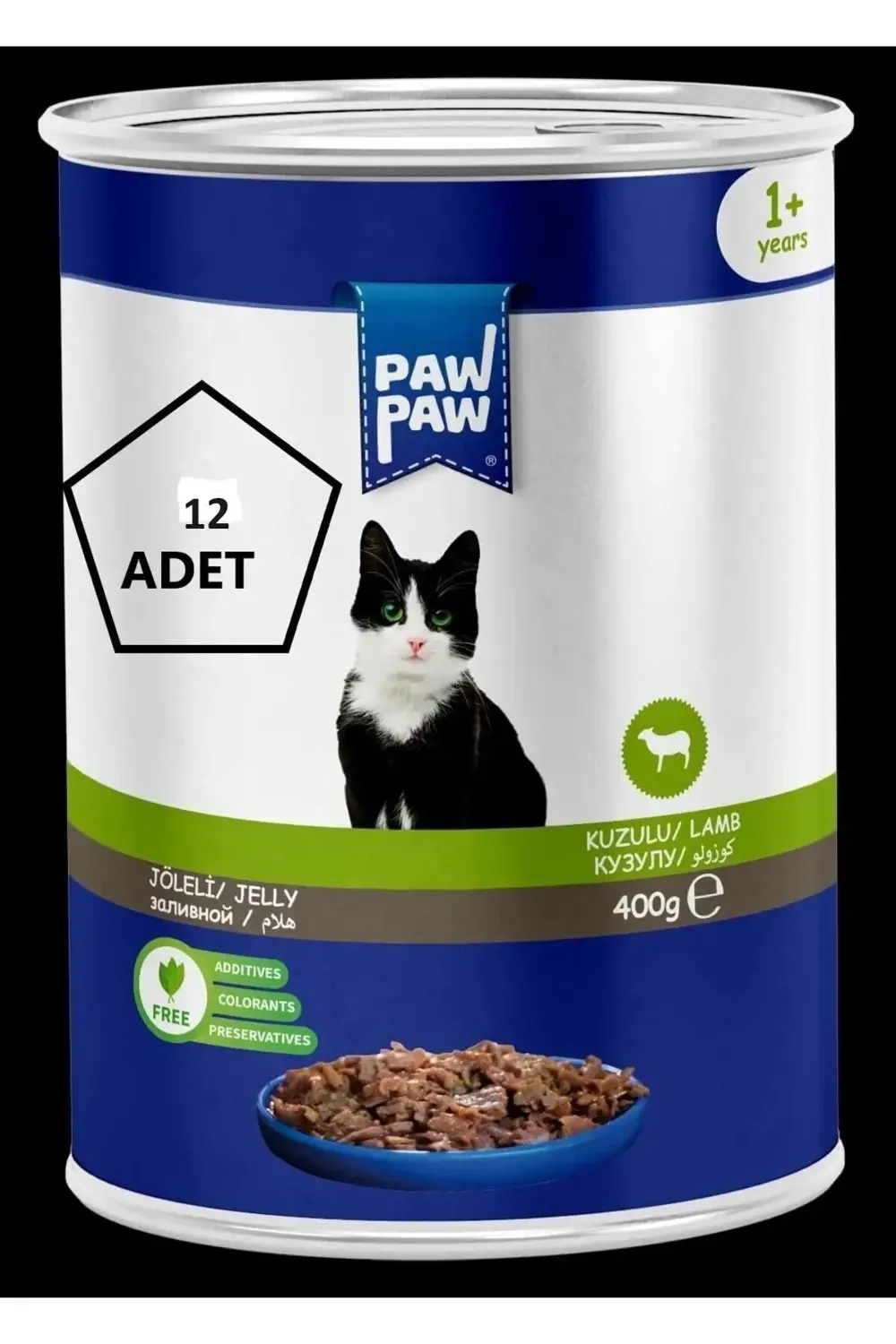 (KLASSMAMA) Joleli Kuzu Etli Yetişkin Kedi Konservesi 400Gr 12'li