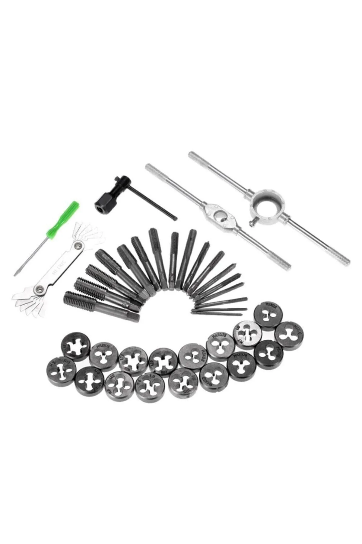 Klavuz 40 Parça Klavuz Açma Seti Pafta Seti Metrik Set Kılavuz Pa