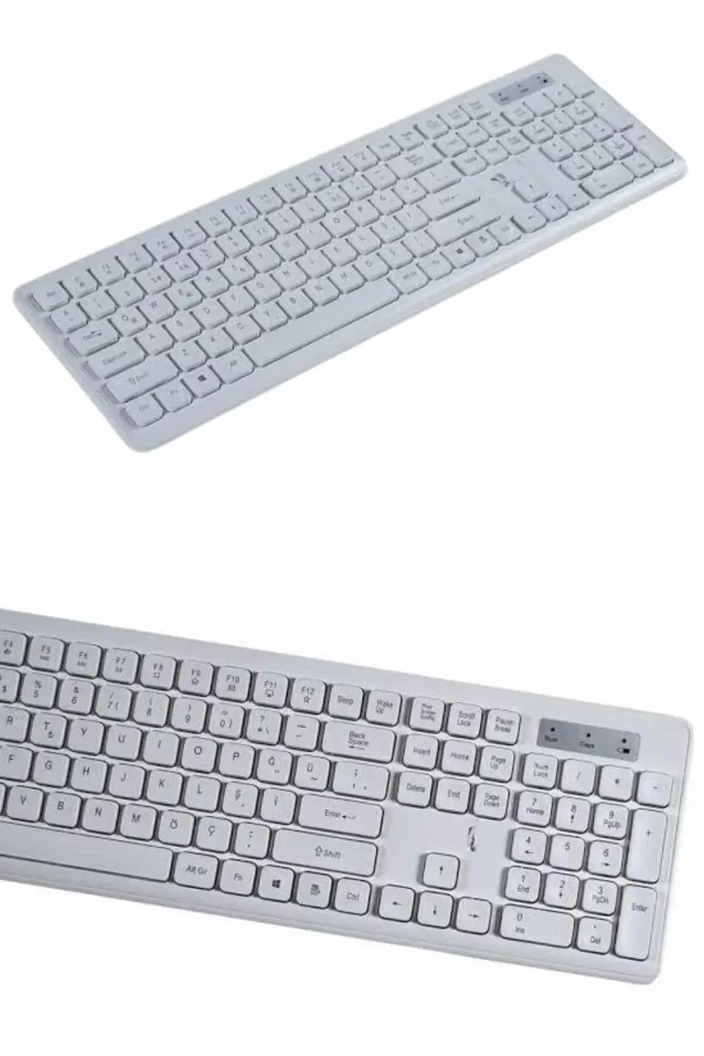 Klavye Mouse Seti Sessiz Kablosuz Türkçe TV PC Uyumlu