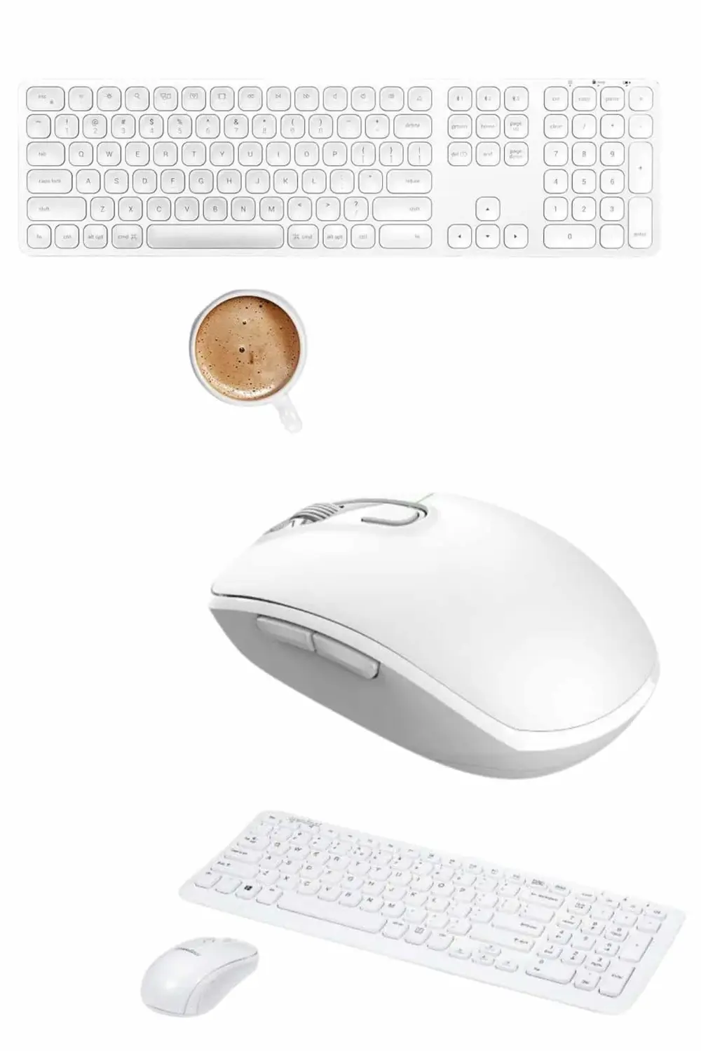 Klavye Mouse Seti Sessiz Kablosuz Türkçe TV PC Uyumlu