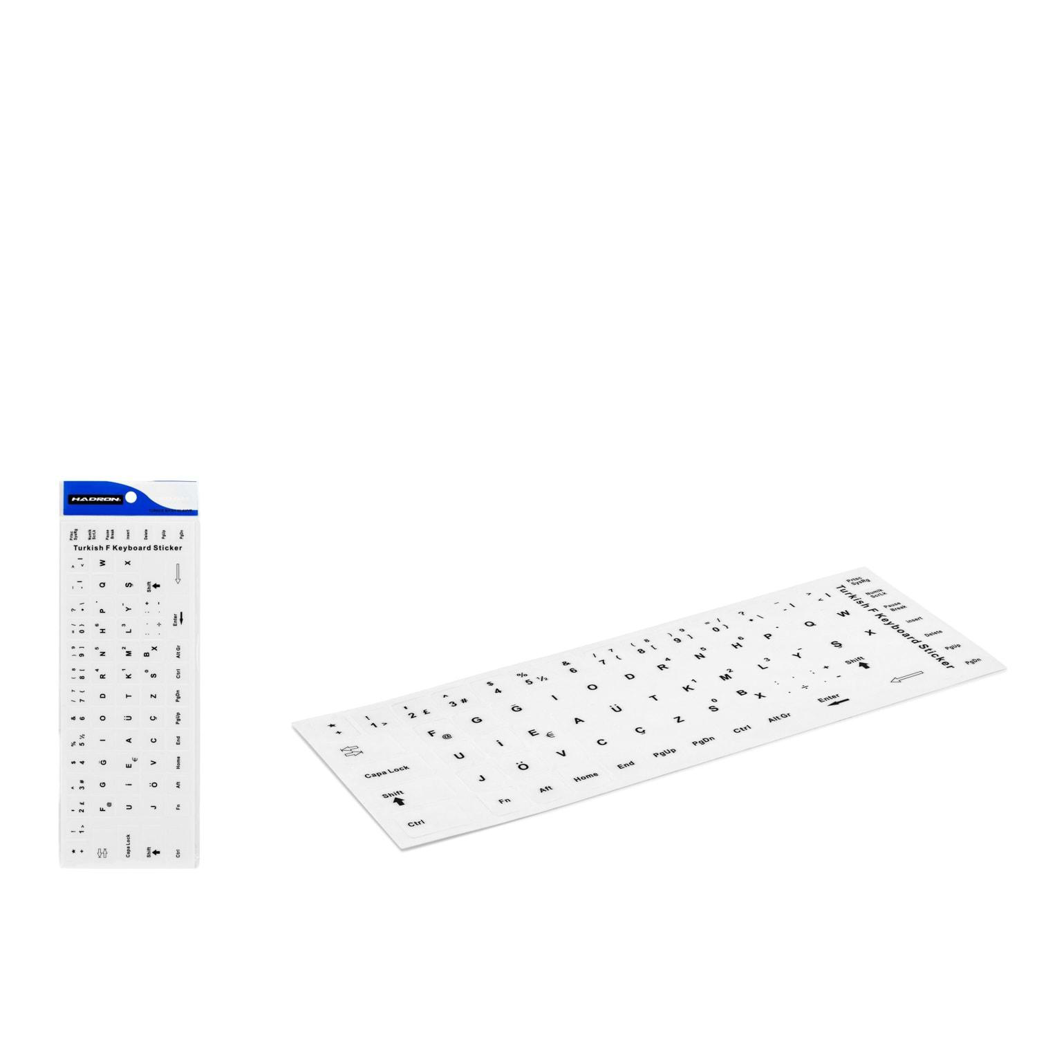 Klavye Stıcker Tuş Takımı Türkçe F Beyaz (Büyük) HDX8254B Klavye Stıcker Tuş Takımı Türkçe F Beyaz (Büyük) HDX8254B