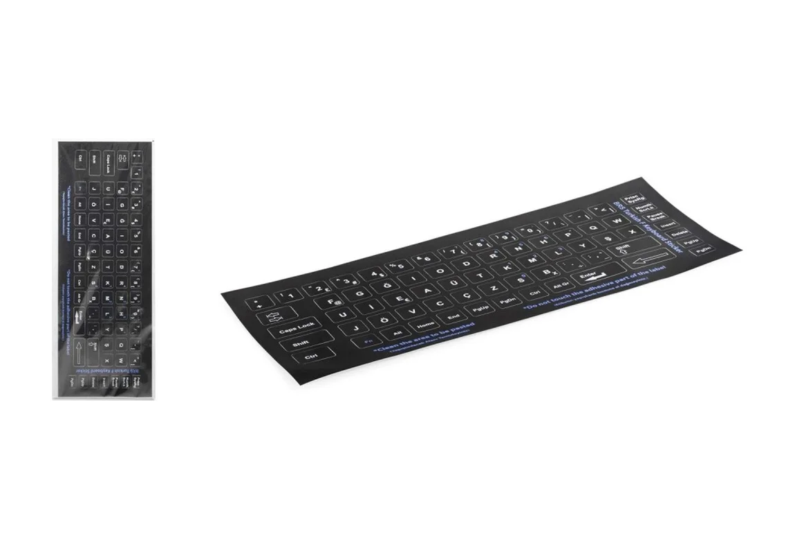Klavye Stıcker Tuş Takımı Türkçe F Siyah Hdx8259