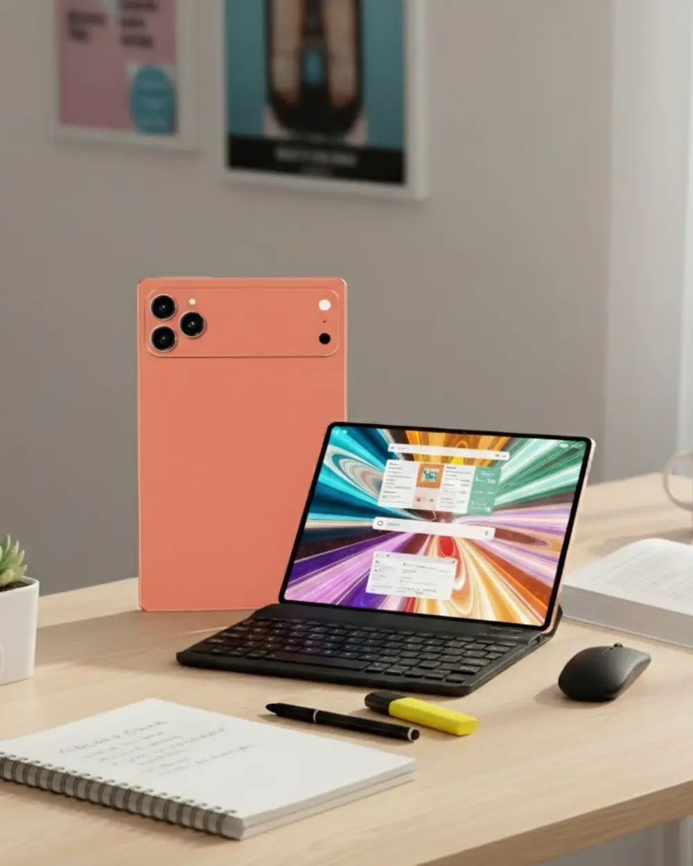 Klavyeli Android Tablet Geniş Hafıza Seçenekleri ve IPS Ekran