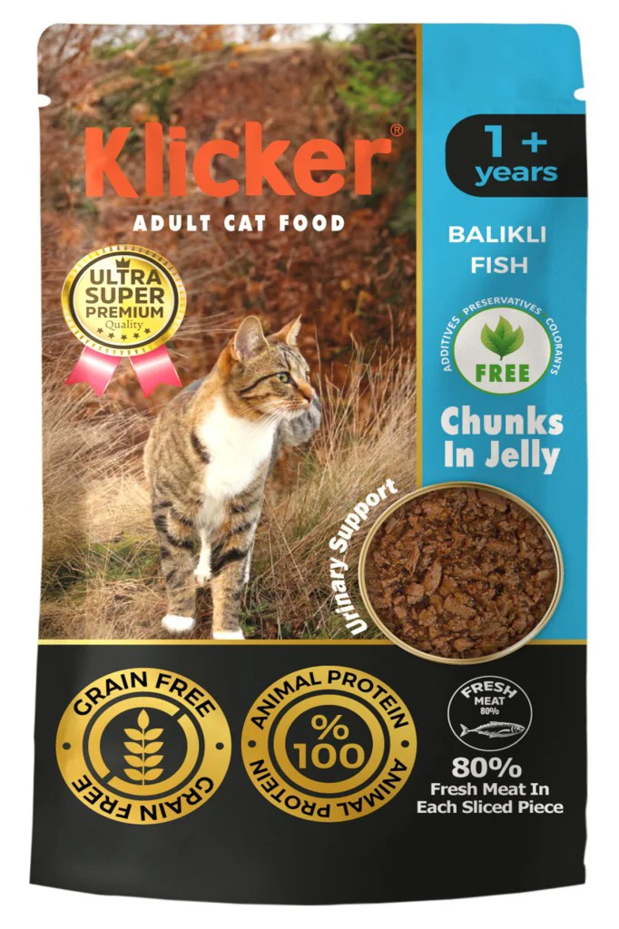 Klicker Pauch Balıklı Kedi Konservesi 85 gr