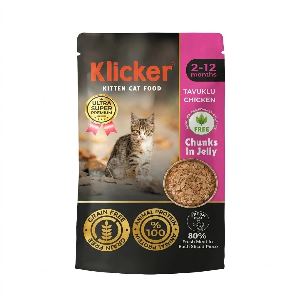 Klicker Pauch Tavuklu Yavru Kedi Konservesi 85 gr Klicker Pauch Tavuklu Yavru Kedi Konservesi 85 gr