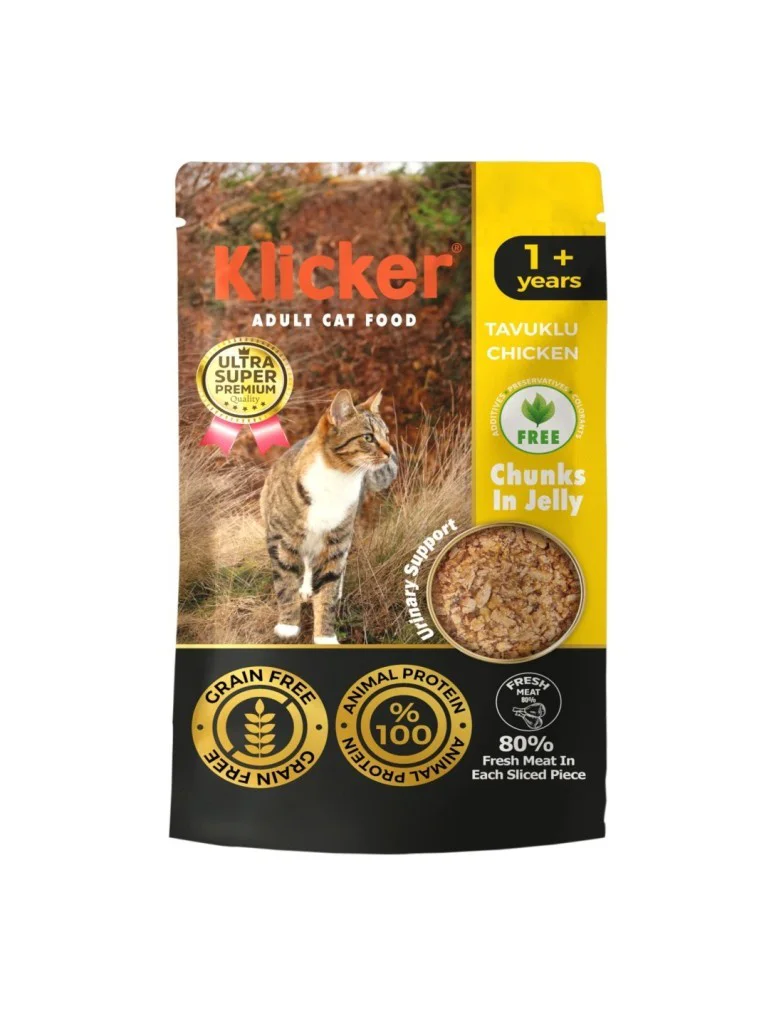Klicker Pauch Tavuklu Kedi Konservesi 85 gr Klicker Pauch Tavuklu Kedi Konservesi 85 gr