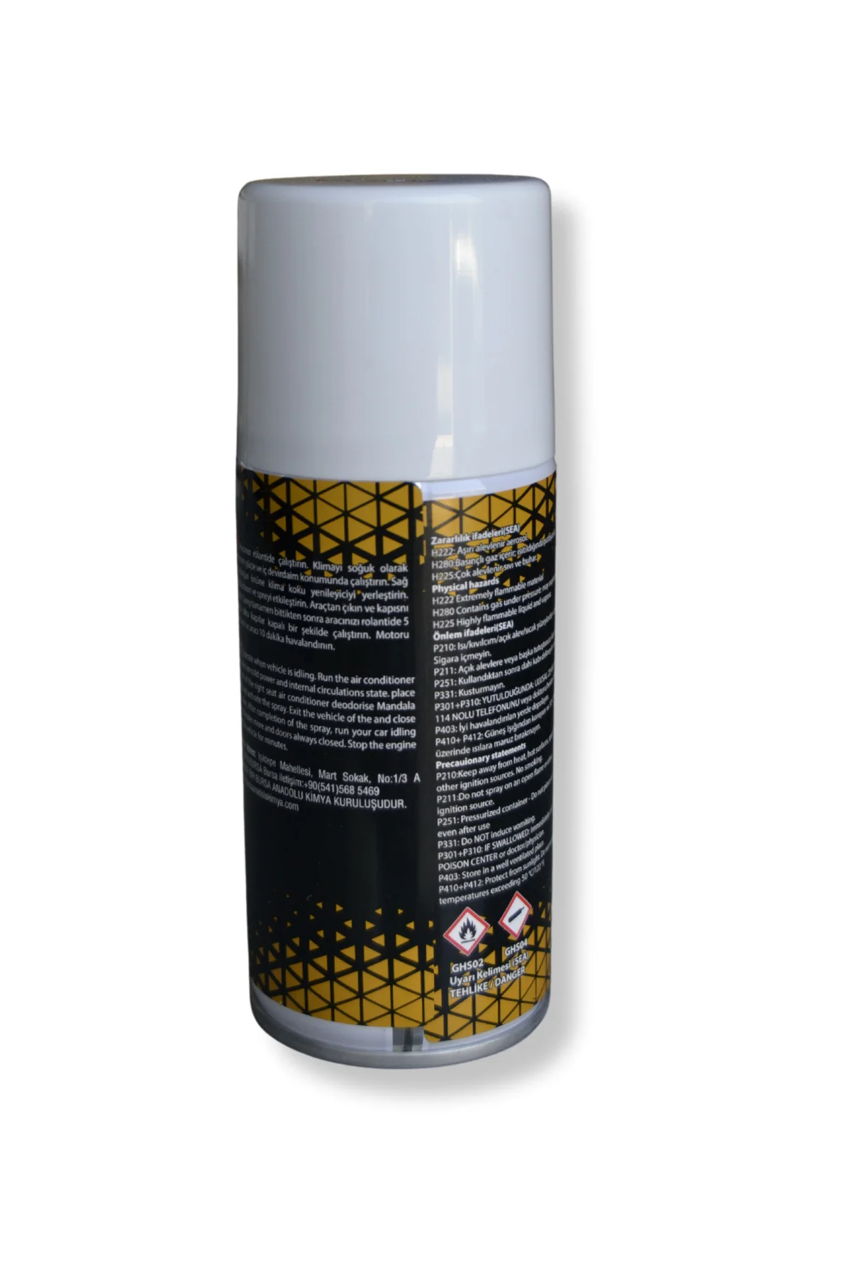 Klima Temizleyici ve Koku Giderici Aerosol Sprey 150 cc (Araç içi kötü koku & filtre temizleyici)