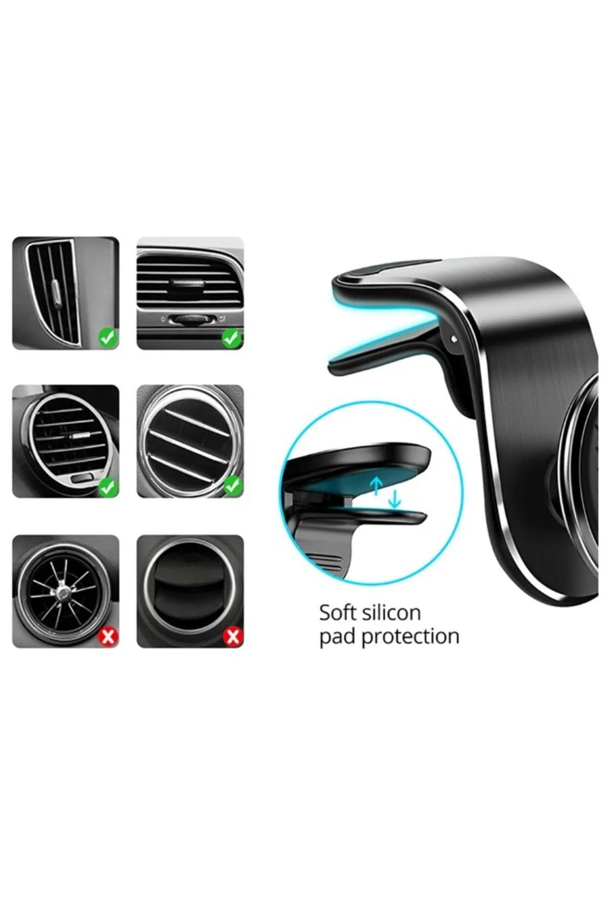 Klipsli Araç Telefon Tutacağı Klima Peteği Araba Telefon Tutacağı