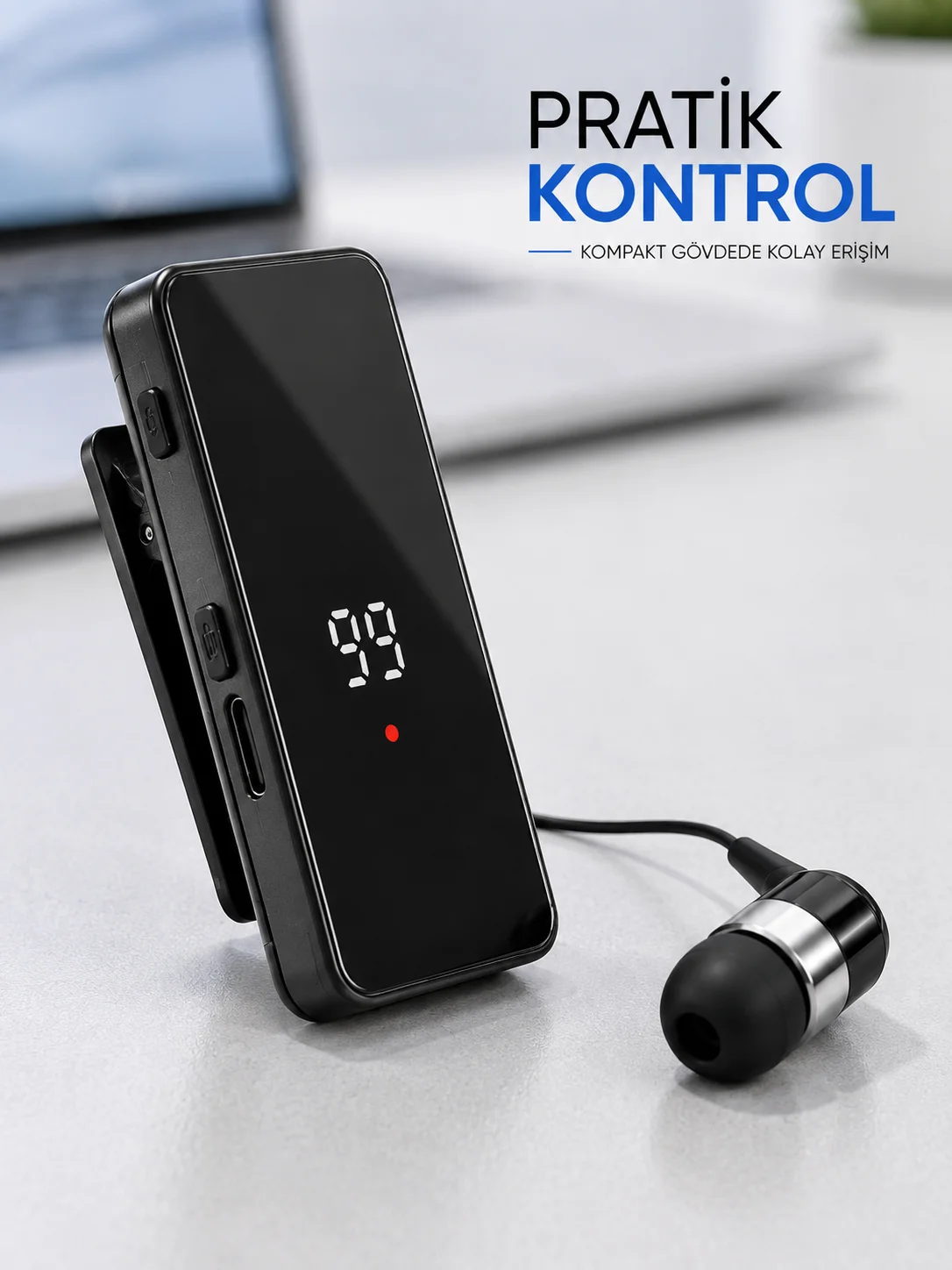 Klipsli Bluetooth Kulaklık Kısa Kablolu Tek Kulaklık Taşınabilir Günlük Kullanım Fiyatı, Yorumları ve Özellikleri
