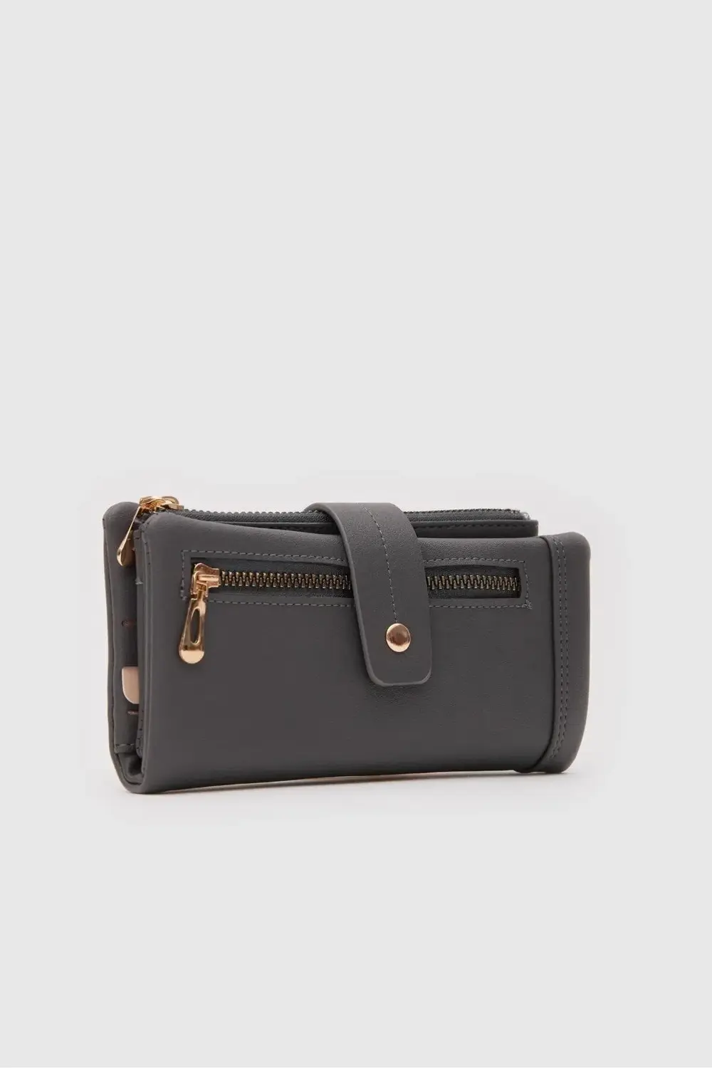 Klipsli Çok Gözlü Kadın Cüzdanı