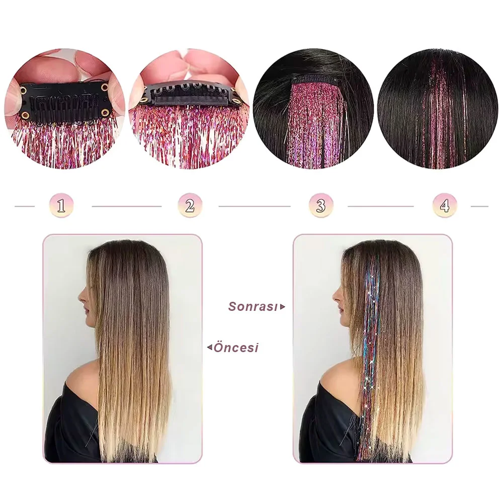 Klipsli Hair Tinsel  Simi / HTK09
