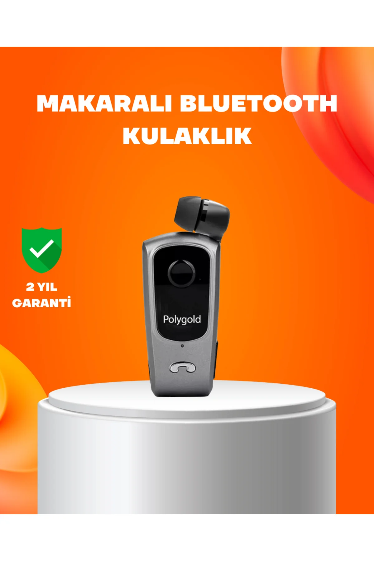 Klipsli Tasarımlı Bluetooth Kulaklık Uzun Pil Ömrü
