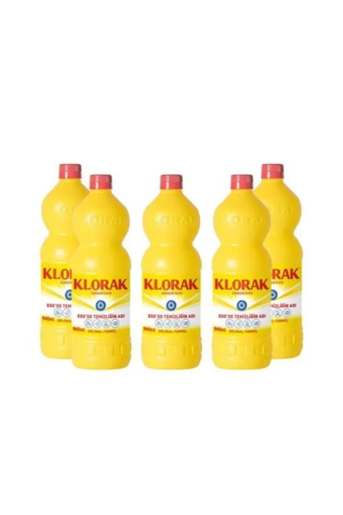 Klorak Çamaşır Suyu 940 Ml X 5 Adet Klorak Çamaşır Suyu 940 Ml X 5 Adet