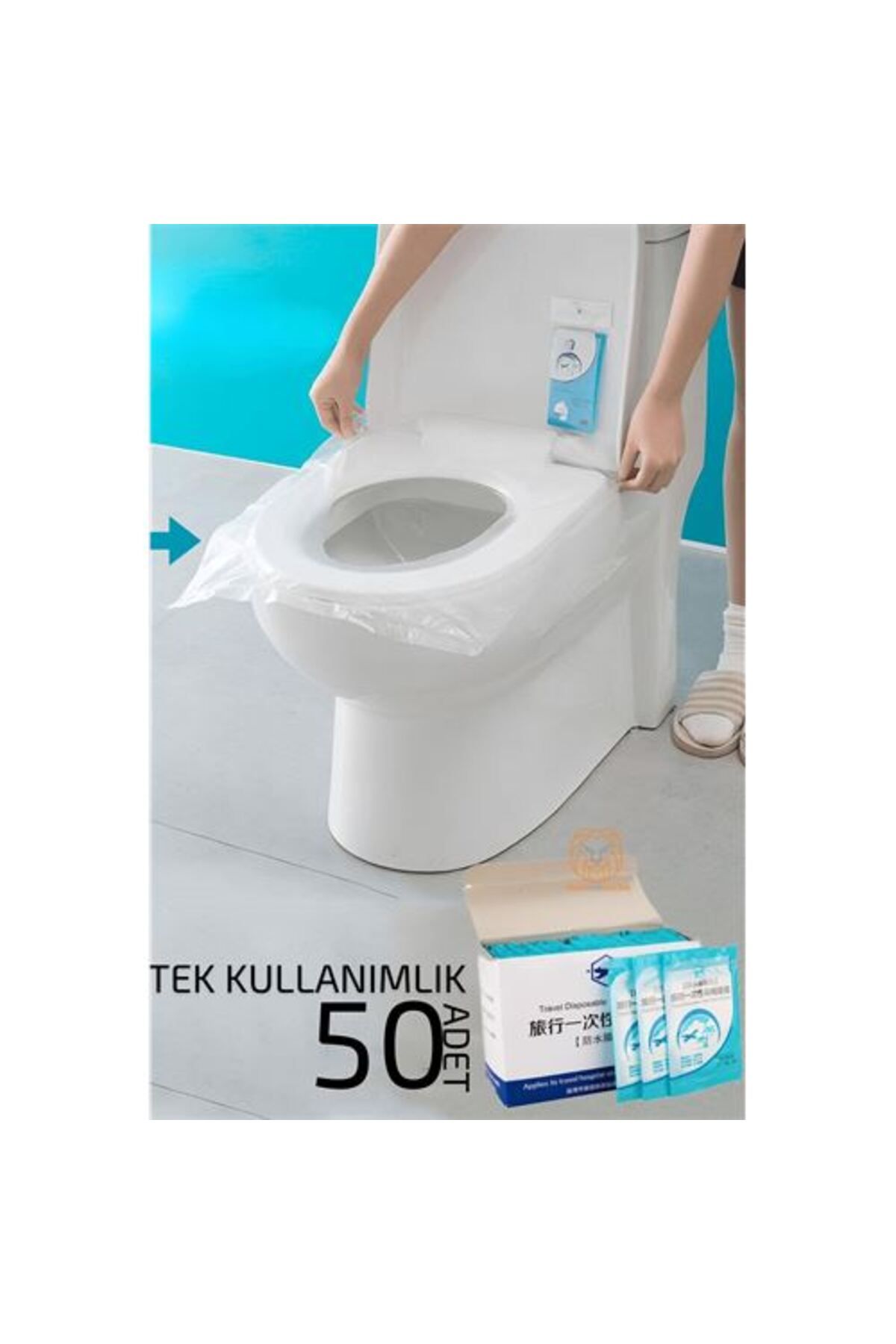 Modacar Klozet Kapaği Kilifi Hijyenik 50 Adet