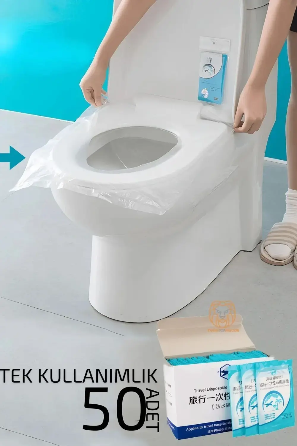 Pazar Kapısı Klozet Kapağı Kılıfı Hijyenik Seyahat Tek Kullanımlık Klozet Wc Ö