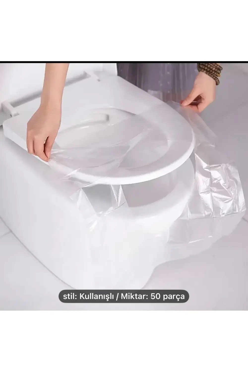 Klozet Kapağı Kılıfı Hijyenik Seyahat Tek Kullanımlık Klozet Wc Ö