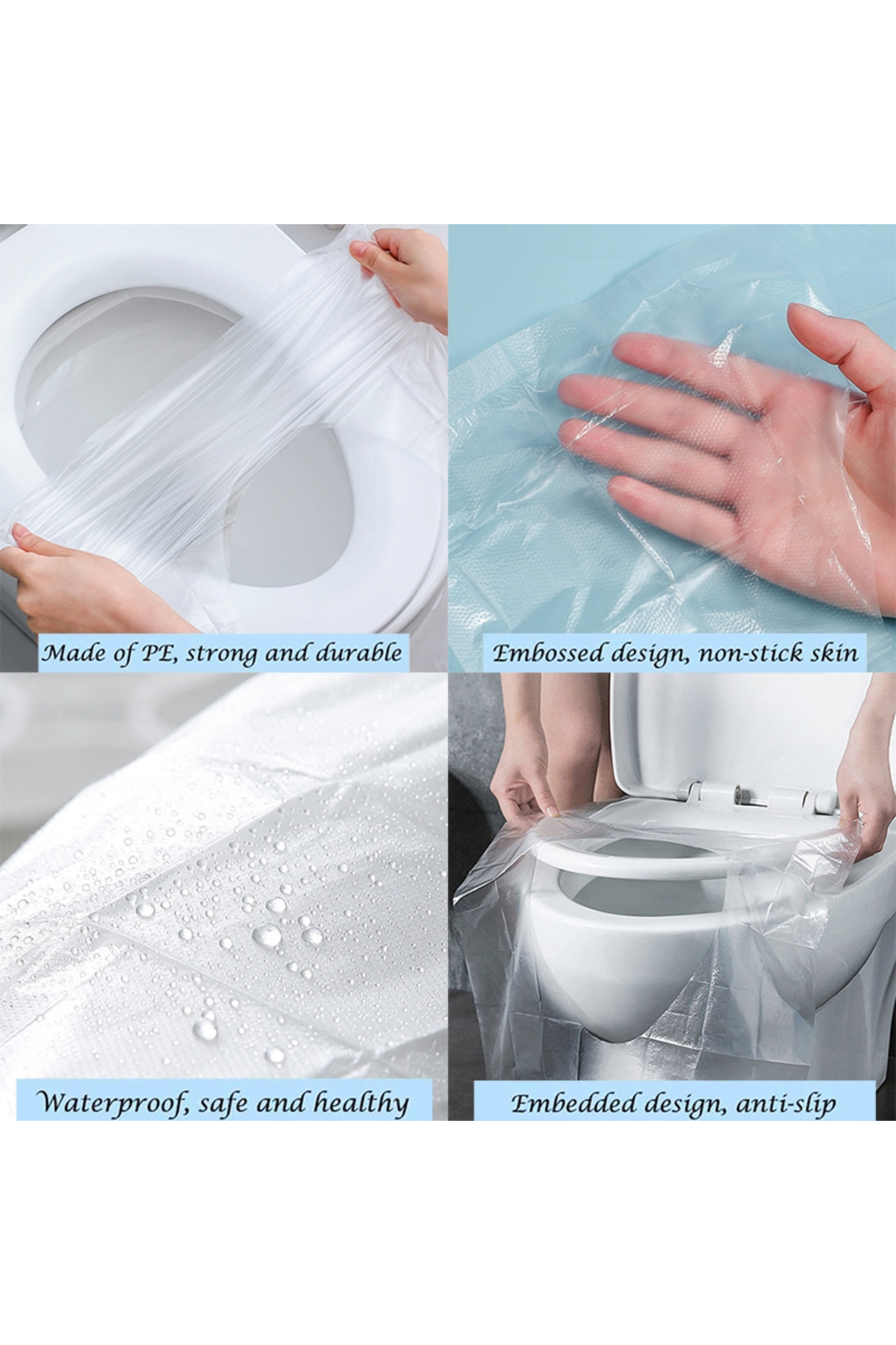 Klozet Kapak Örtüsü Pratik Kullanımlı Hijyenik Tek Kullanımlık Kl