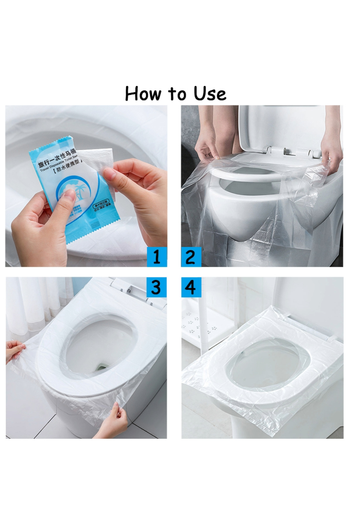 Klozet Kapak Örtüsü Pratik Kullanımlı Hijyenik Tek Kullanımlık Kl