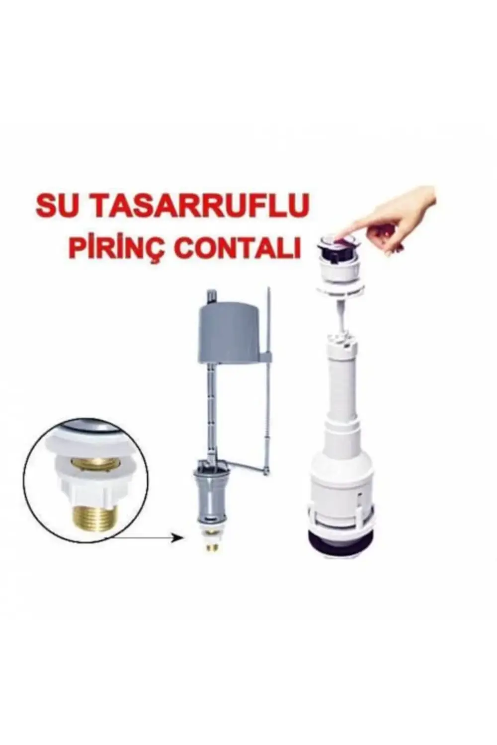 Klozet Sifon Basmalı Rezervuar İç Takım Su Tasarruflu