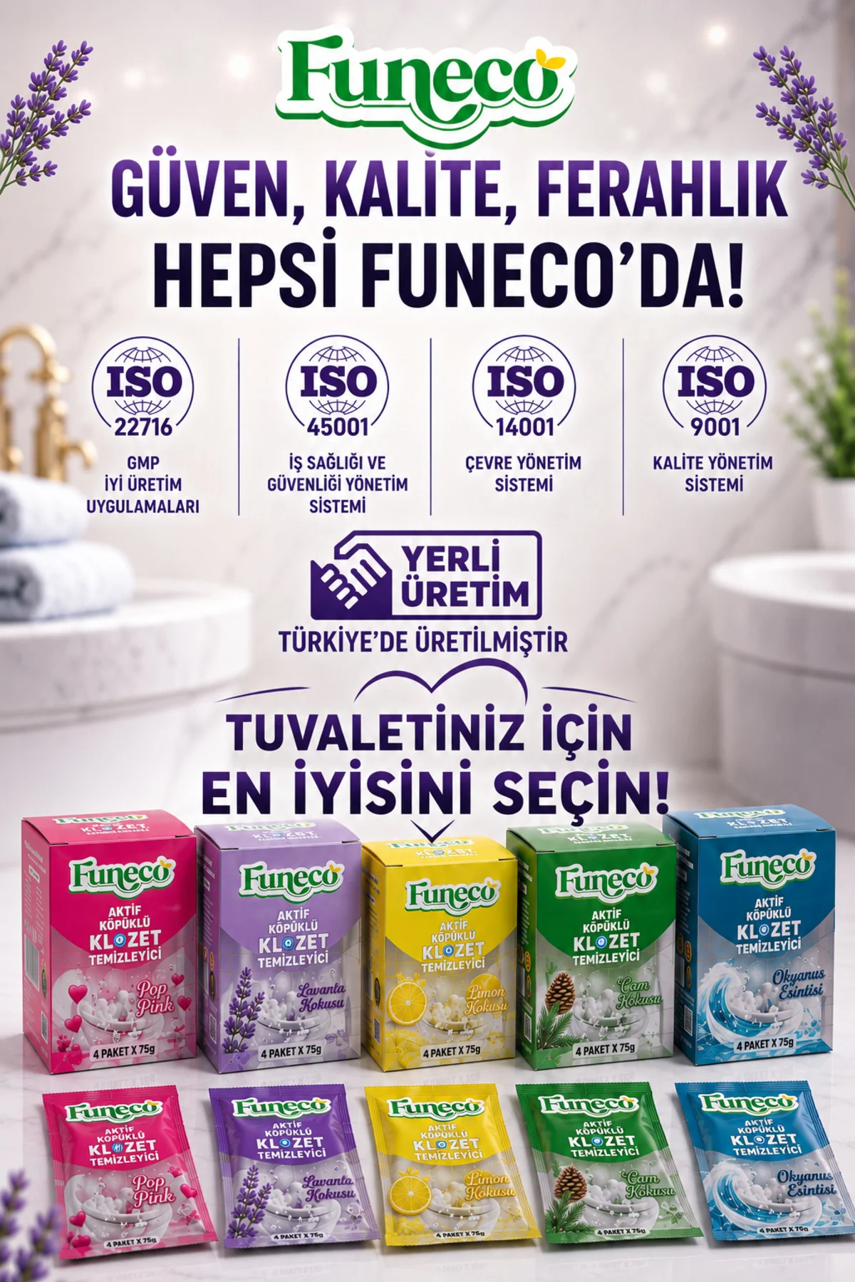Klozet Tuvalet WC Temizleyici, Aktif Köpüklü, Doğa Dostu, Lavanta Ferahlığı - 1 Paket Fiyatı, Yorumları ve Özellikleri