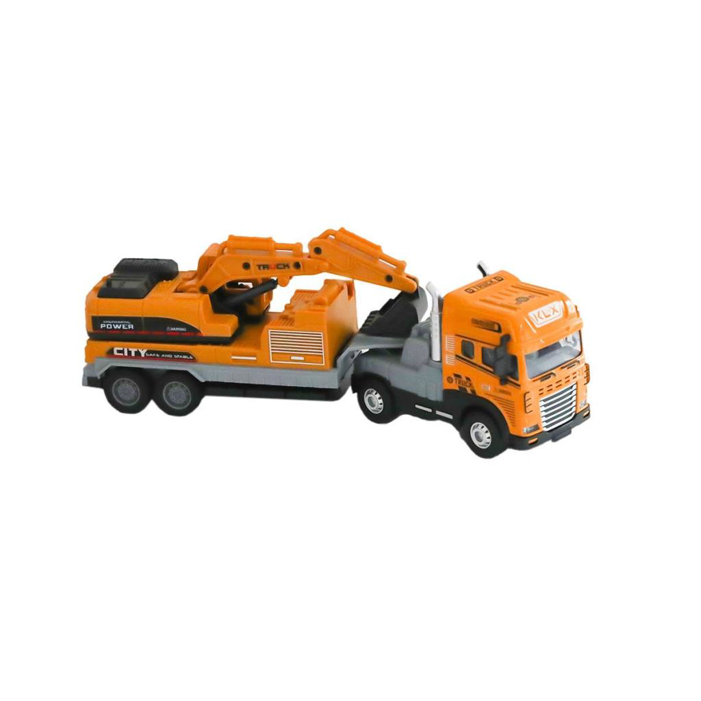 KLX800-248 Sürtmeli Işıklı Müzikli 1:24 Kazıcı Taşıyan Tır Oyunca