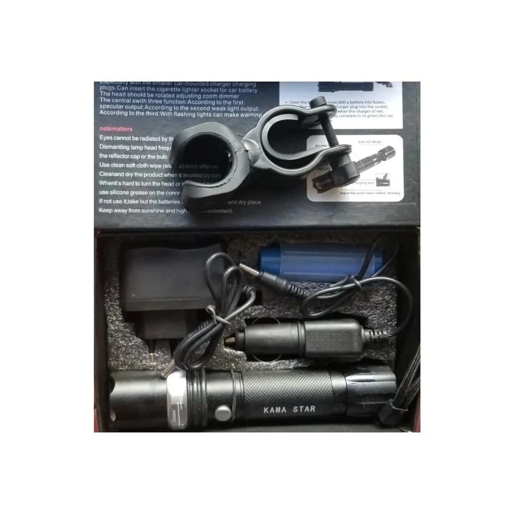 Km-110 Profesyonel Şarjlı El Feneri - 2000 Lumens Zoomlu LED El Feneri 6 Parça Set Fiyatı, Yorumları ve Özellikleri