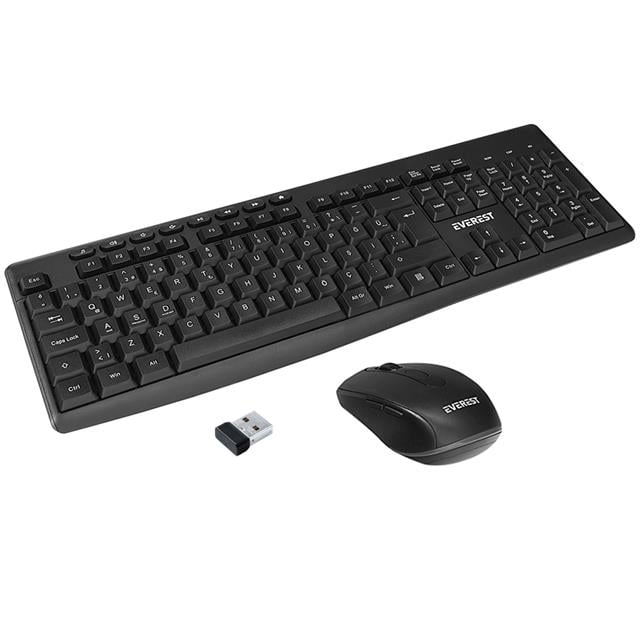 KM-719 Siyah 2in1 Kablosuz Q Multimedia Klavye + Mouse Set (4741)