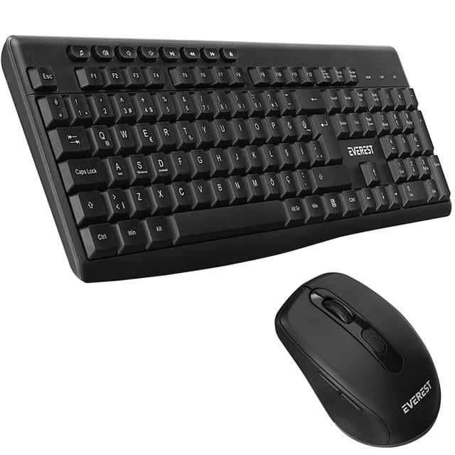 KM-719 Siyah 2in1 Kablosuz Q Multimedia Klavye + Mouse Set (4741)