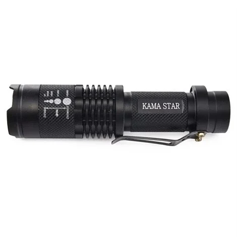 Km 87 Polis Tipi Zoomlu Şarjlı Metal Dağ Kamp Cep Feneri