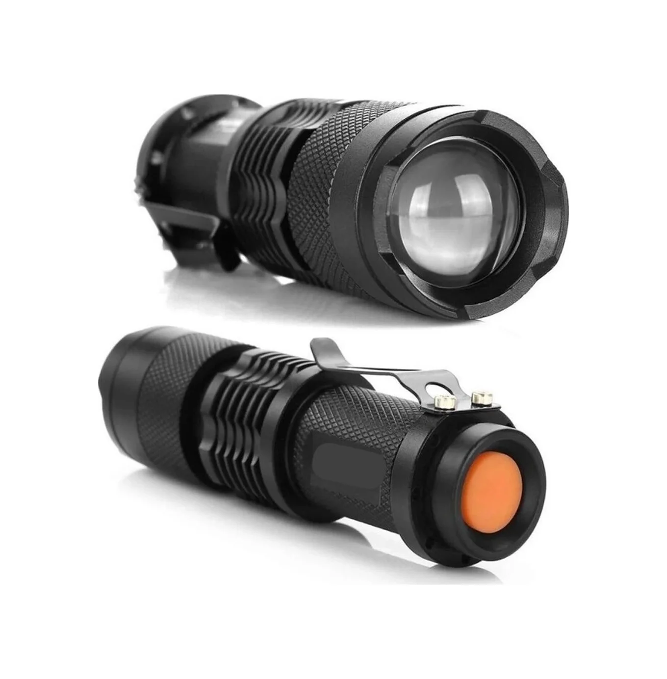 Km-87 Polis Tipi Zoomlu Şarjlı Metal Dağ Kamp Cep Feneri Cree Led