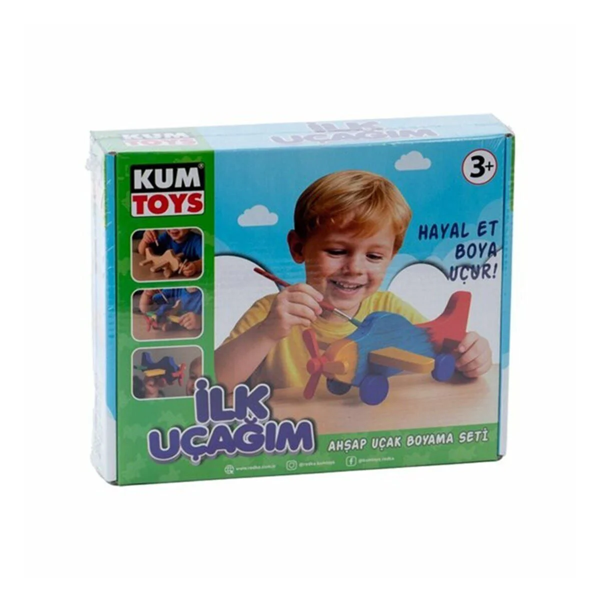 KM5869 KUMT İLK UÇAĞIM AHŞAP BOYAMA SETİ Fiyatı, Yorumları ve Özellikleri