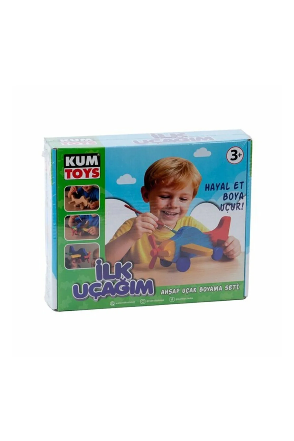 KM5869 KUMTOYS İLK UÇAĞIM AHŞAP BOYAMA SETİ