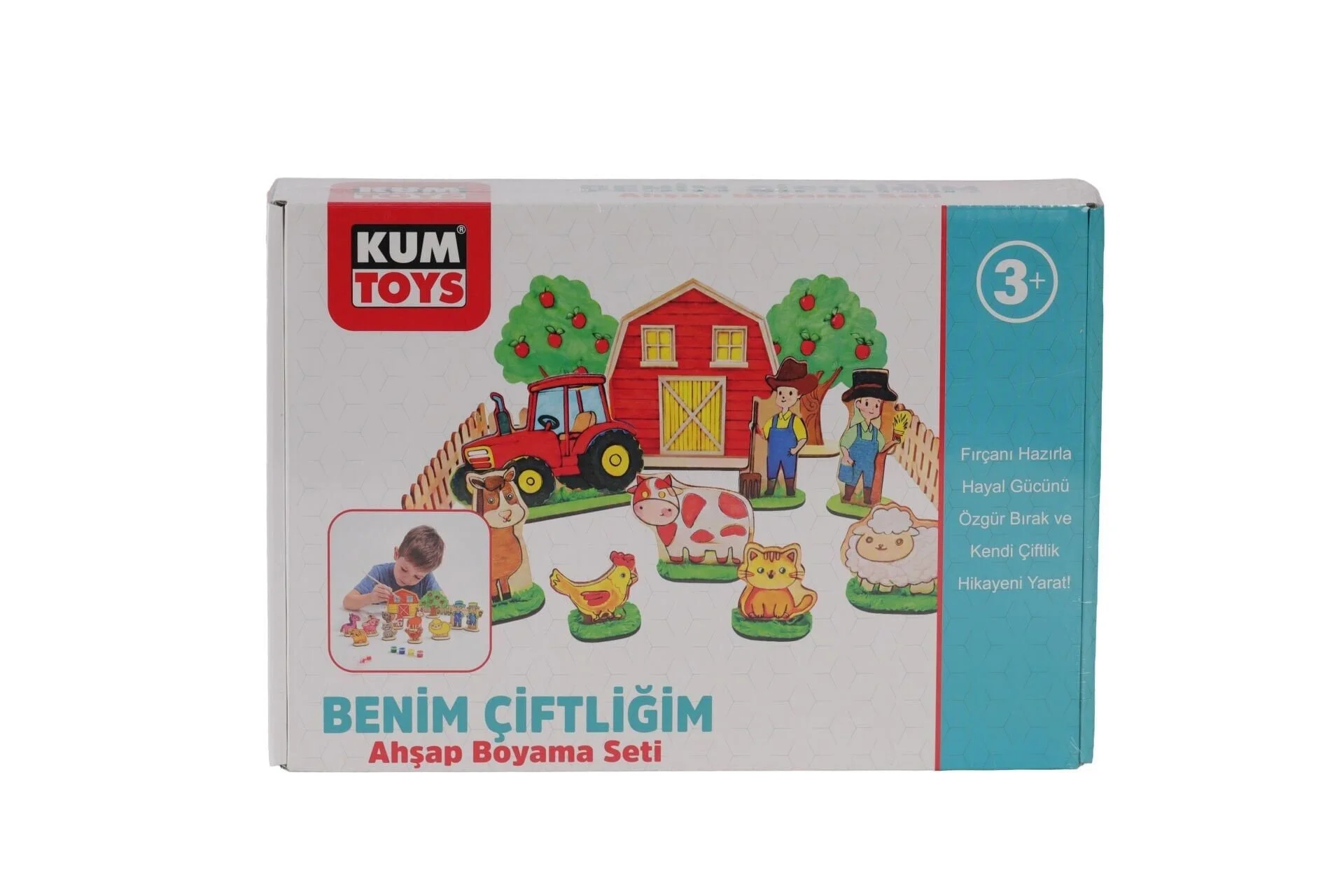 KM5898 KUMTOYS BENİM ÇİFTLİĞİM AHŞAP BOYAMA SETİ Fiyatı, Yorumları ve Özellikleri