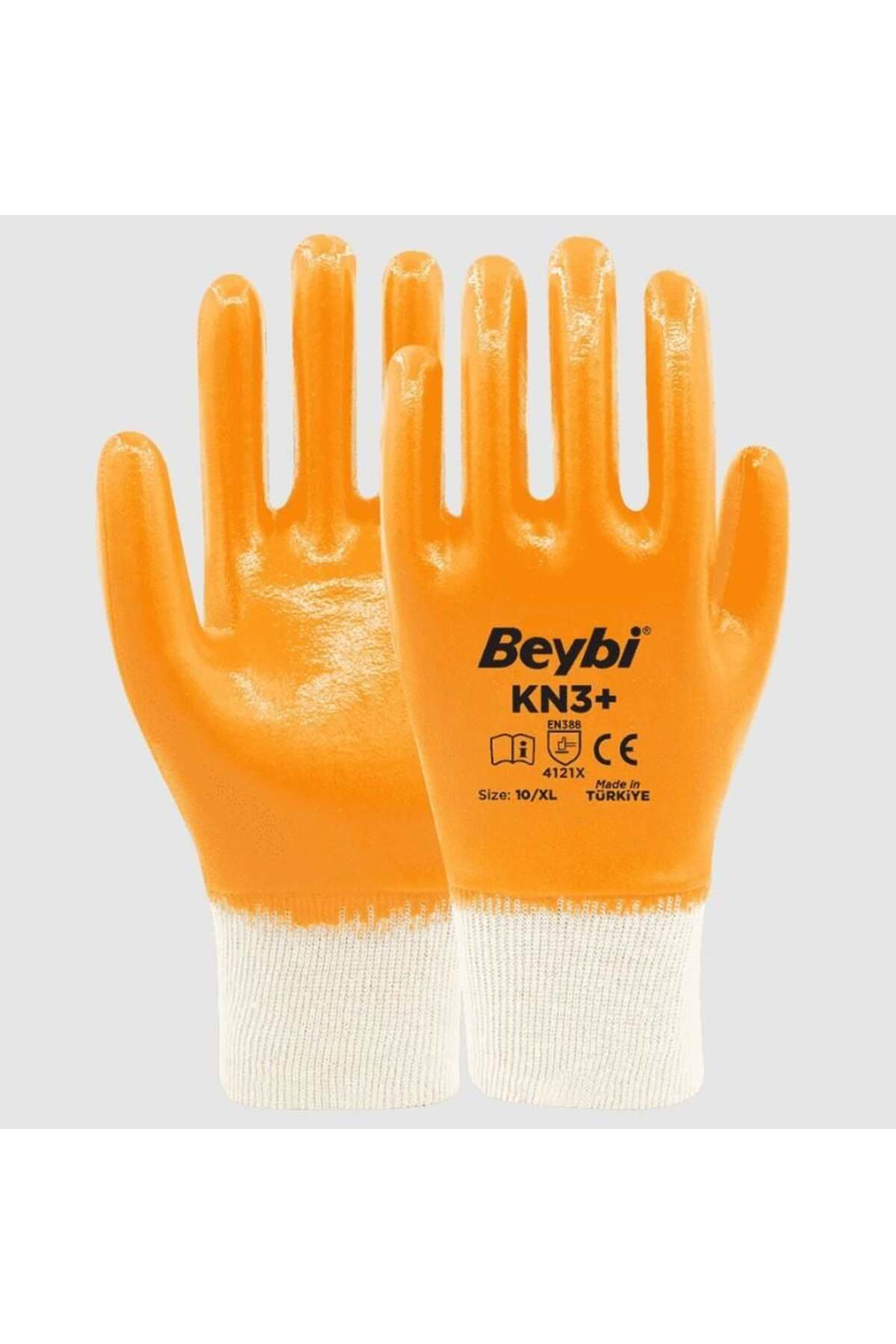 Beybi Kn3 No:9 Sarı Tam Nitril Pamuk Eldiven 1 Adet