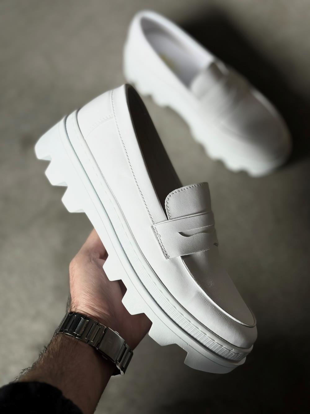 Knack Yüksek Taban Klasik Ayakkabı 779 Beyaz