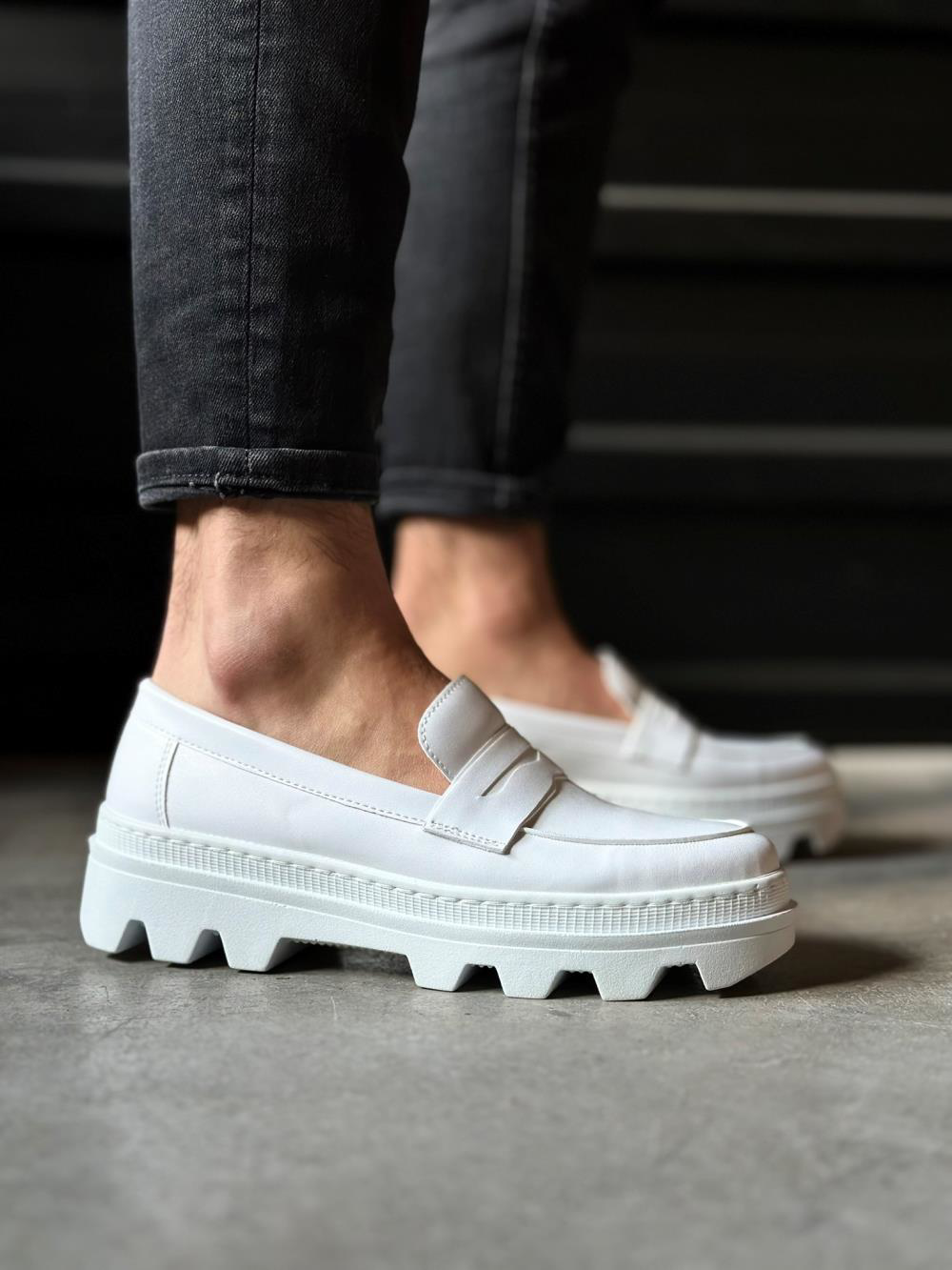 Knack Yüksek Taban Klasik Ayakkabı 779 Beyaz