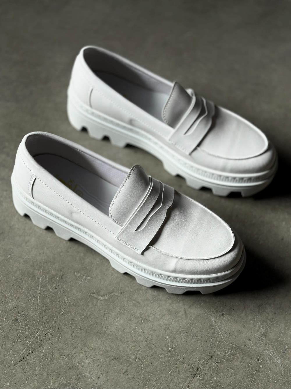 Knack Yüksek Taban Klasik Ayakkabı 779 Beyaz