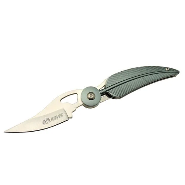 Knife Kızılderili Tüy Çakı Yeşil